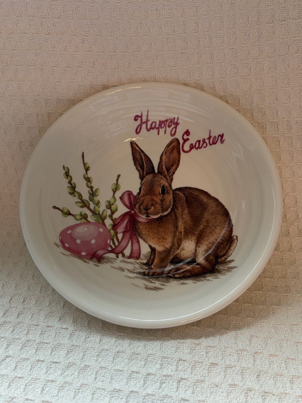 Ceramica Cuore Ceramic Happy Easter Bunny Decorative Serving Bowl Made In Italy